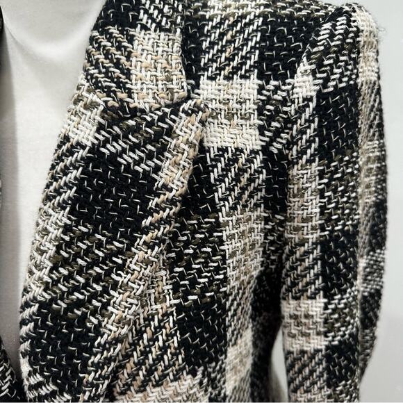 NWOT Zara Long Textured Check Blazer. Blogger fave. - Picture 6 of 14